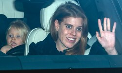 Prinzessin Beatrice und Töchterchen Sienna Elizabeth Mapelli Mozzi verlassen nach dem ...