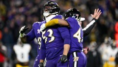 Great jubilation for the Baltimore Ravens (Bild: AP ( via APA) Austria Presse Agentur/ASSOCIATED PRESS)