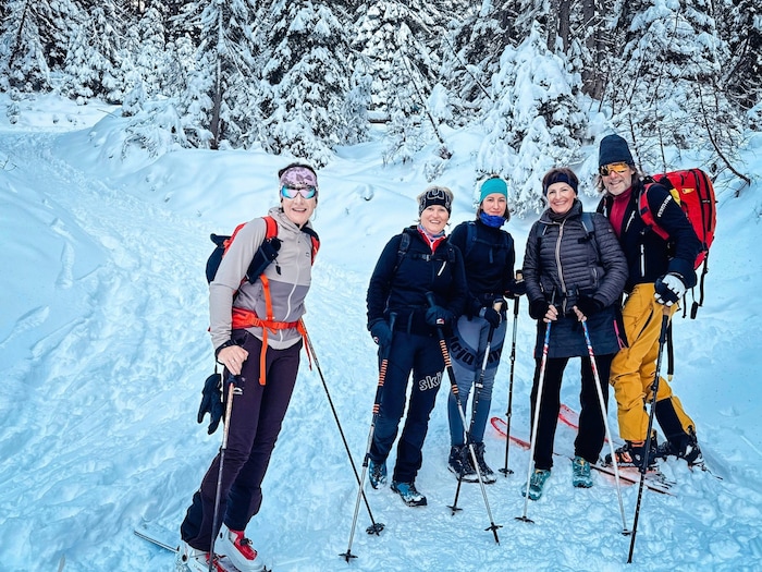 Bergfreunde, darunter Karin und Othmar Altmann.