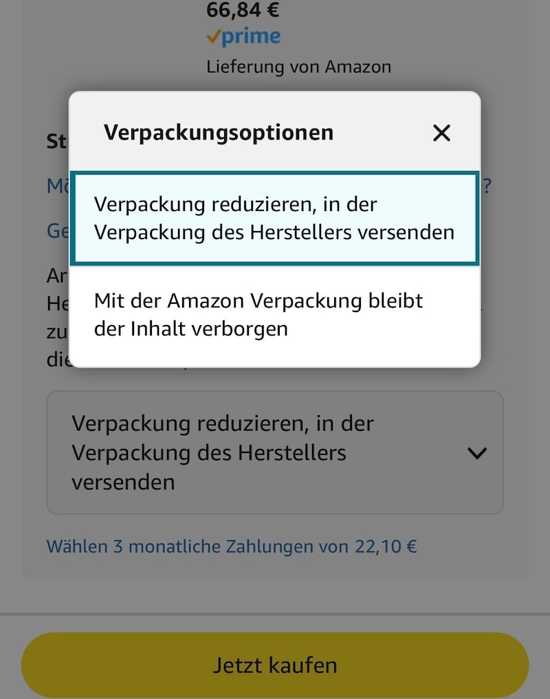 Aufpassen bei der Bestellung. (Bild: Amazon/Screenshot)