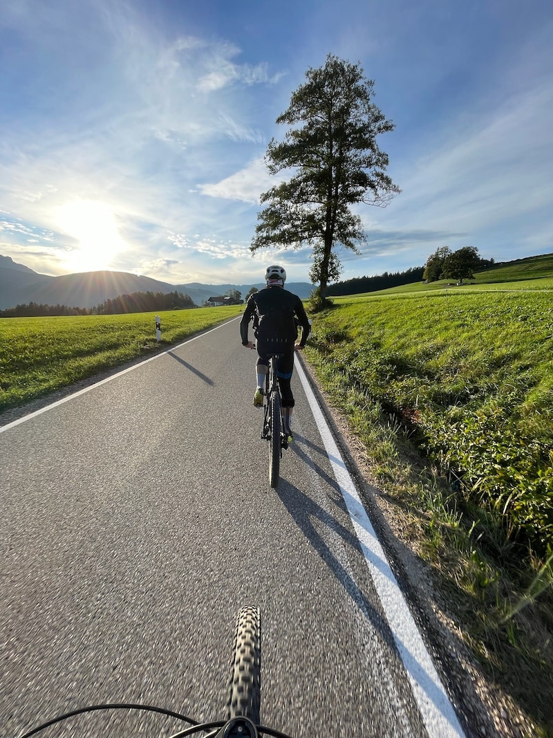 Bald wagte sich Ganahl auch wieder aufs Fahrrad. (Bild: Privat)