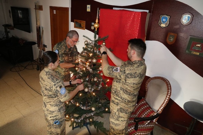 The Christmas tree is already being decorated in Lebanon. A contingent has been stationed on ...