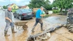 Aufräumarbeiten nach dem Unwetter im Juni in Unterschützen. (Bild: Christian Schulter/Christian Schulter, Krone KREATIV)