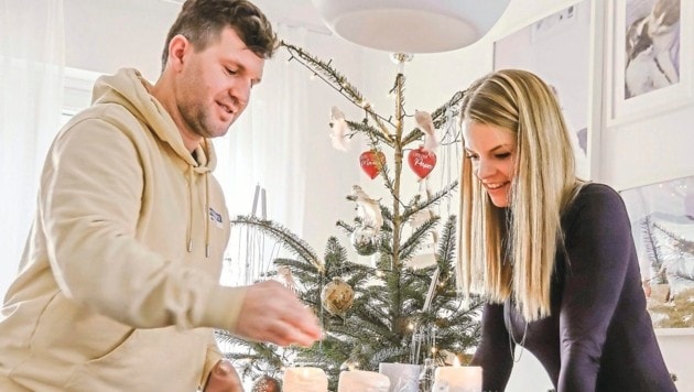 Andi und Melanie Schicker feiern Weihnachten bei den Schwiegereltern. (Bild: Pail Sepp/Marleneb.rk)