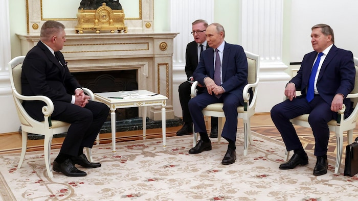 Fico (left) has long been considered pro-Russia - but with his visit to the Kremlin he has ...