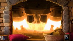 Der „NASA Rocket Engine Fireplace“ sorgt für die nötige Atmosphäre über die Feiertage. (Bild: NASA)