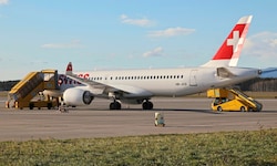 Am 23. Dezember 2024 musste diese Swiss-Maschine am Flughafen Graz notlanden. 