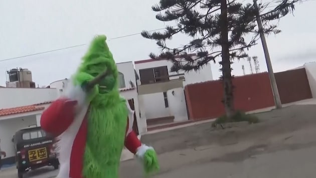 Hilarious special operation in Peru: Grinch arrests suspected drug traffickers. (Bild: KameraOne)