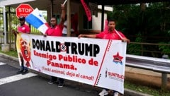 These Panamanians regard Donald Trump as an "enemy of the state". (Bild: APA/AFP/ARNULFO FRANCO)