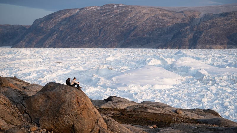 The Greenland ice sheet is the second largest ice sheet on Earth after the Antarctic ice sheet. (Bild: AP)