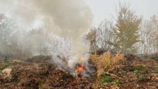 Ein Grünschnittplatz in Pöllau brannte am 24. Dezember.