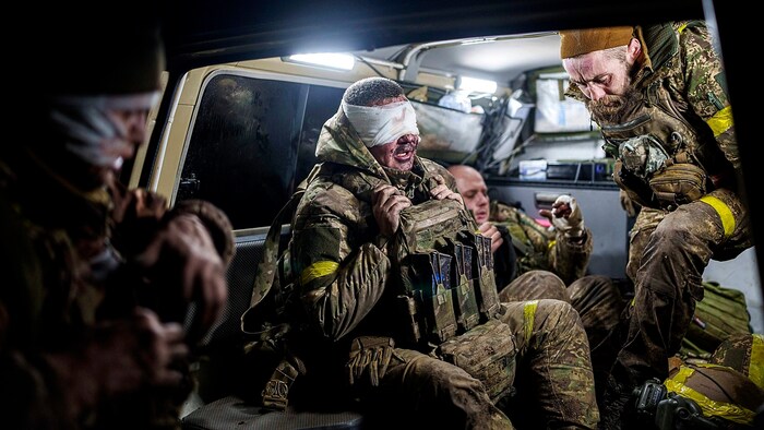 Verwundete ukrainische Soldaten