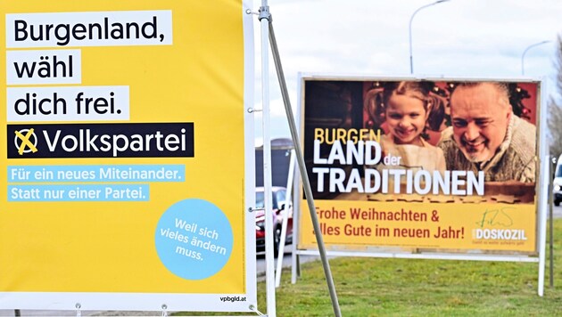 Einen Wildwuchs an Werbeplakaten soll die Obergrenze bei den Wahlkampfausgaben für die Parteien eindämmen. (Bild: APA/HANS KLAUS TECHT / APA / picturedesk.com)