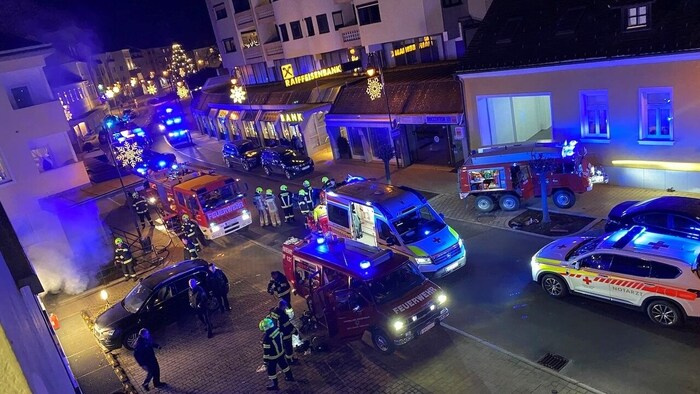 Der Einsatzort im Güssinger Stadtzentrum.