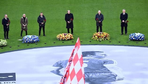 Bayern and DFB legend Franz Beckenbauer also had to be bid farewell. (Bild: GEPA/GEPA pictures)