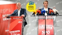 Sprungbrett Niederösterreich: Hergovich (rechts) beerbte Schnabl – und könnte schon bald nach Wien wechseln. (Bild: Krone KREATIV/APA/Helmut Fohringer)