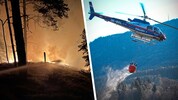 Auch Hubschrauber standen im Einsatz, die L 318 musste aus Sicherheitsgründen gesperrt werden.