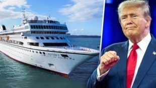 Auf diesem Schiff bekommen Reisende nichts von der Politik des US-Präsidenten Donald Trump mit. (Bild: Krone KREATIV/Villa Vie Residences)