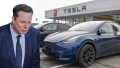 Following Musk's controversial AfD post, German politicians are up in arms. Many are calling for a boycott of Tesla. (Bild: Krone KREATIV/AFP)