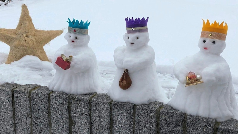 "Three Wise Men" in "winter dress". (Bild: dka)