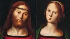 Pietro di Cristoforo Vannucci, genannt il Perugino (ca. 1450-1523), Sien Gemälde „Der dornengekrönte Christus und Maria“ erzielte den Weltrekordpreis von € 842.800.  (Bild: Dorotheum)