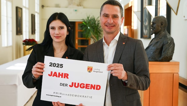 Landtagspräsident Robert Hergovich rief für 2025 das „Jahr der Jugend“ aus. (Bild: LMS)