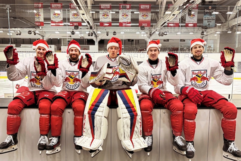 Die Eisbullen sind um die Weihnachtszeit gewöhnlich in guter Form. (Bild: EC Red Bull Salzburg)