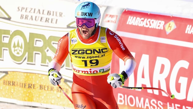 Alexis Monney surprisingly secured victory in the downhill in Bormio. (Bild: GEPA/GEPA pictures)