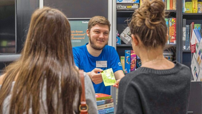 Many people stock up on reading material for the vacations using vouchers.