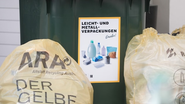 In future, metal packaging will also be allowed in the yellow bag. (Bild: Pail Sepp)