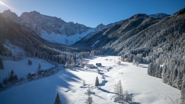 Das Bodental erstrahlt im Sonnenschein. (Bild: Arbeiter Dieter)