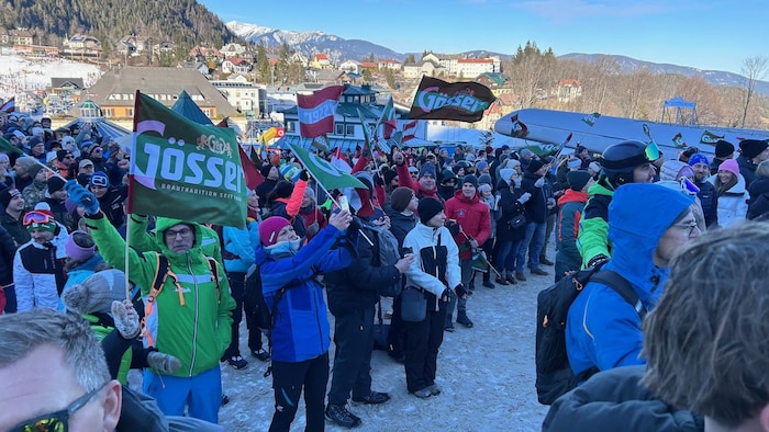 Ausgelassene Stimmung nicht nur bei den österreichischen Läuferinnen.