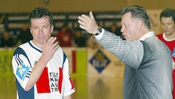 Selner als Schiedsrichter beim Bruno-Pezzey-Turnier mit Lothar Matthäus (li.).  (Bild: Krug Daniel/KRUG/Krug Daniel sen.)