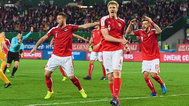 Hinteregger (center) and Burgstaller (right) were Carinthia's last ÖFB senior team players. (Bild: Pessentheiner Florian)