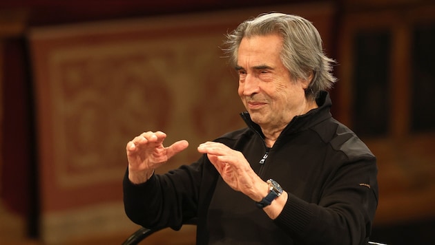 Riccardo Muti rehearses for the New Year's Concert 2025 (Bild: (c) Dieter Nagl für die Wiener Philharmoniker)