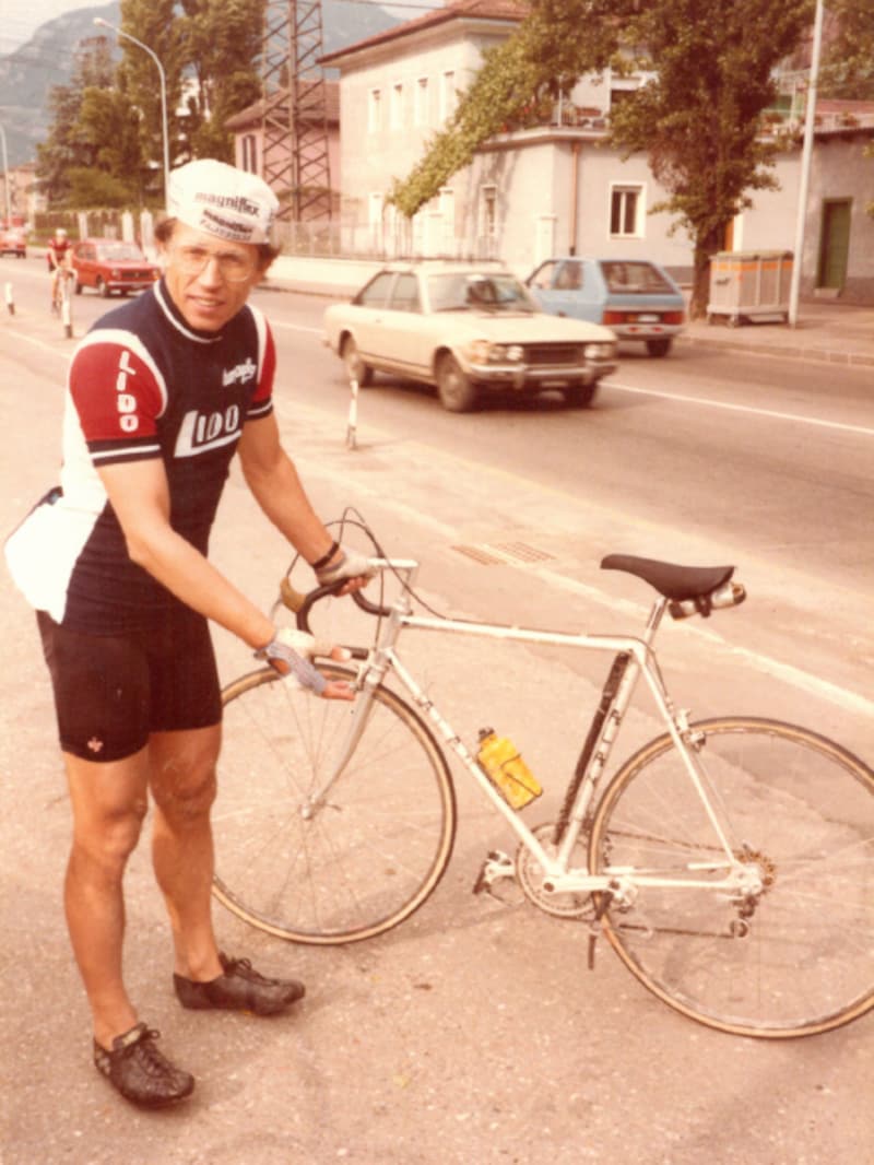 Günter Wallisch im Mai 1992, damals schon fleißig mit dem Rennrad. (Bild: Wallisch)