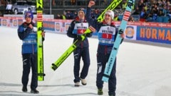 Stefan Kraft, Jan Hörl und Daniel Tschofenig (von li. nach re.) (Bild: GEPA pictures)