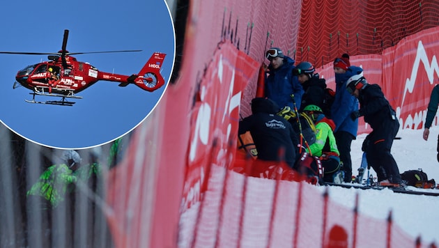 Die Rettungskräfte in Bormio hatten einiges zu tun. (Bild: AP/Alessandro Trovati, APA/AFP/Fabrice COFFRINI)