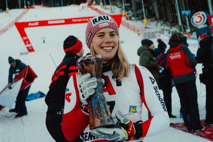 Katharina Liensberger fuhr am Semmering aufs Stockerl.
