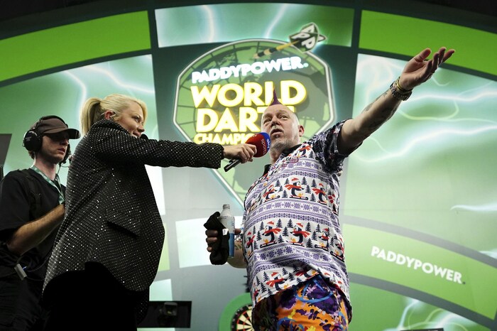 Peter Wright is jubilant.