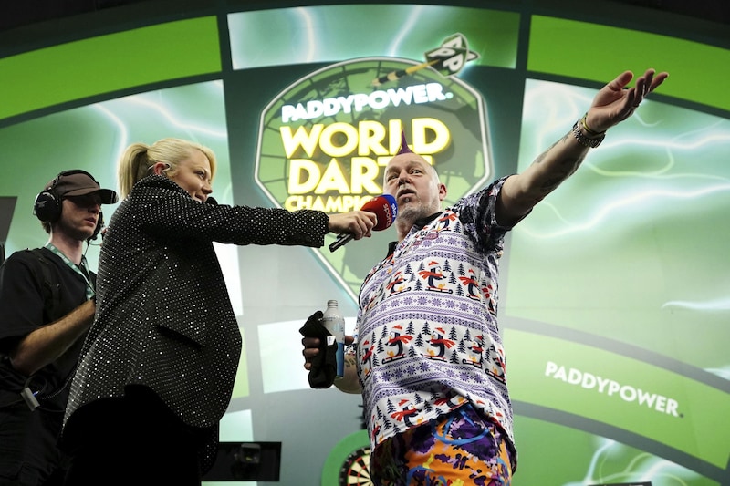 Peter Wright jubelt. (Bild: PA Wire)