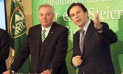 Die Ex-Landeshauptleute Hermann Schützenhöfer (links) und Franz Voves waren die Motoren der ...