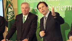 Die Ex-Landeshauptleute Hermann Schützenhöfer (links) und Franz Voves waren die Motoren der ...