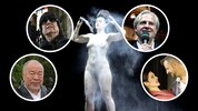 „Pudertänzerin“ Doris Uhlich; von links unten: Ai Weiwei, Gottfried Helnwein, Stefan Bachmann, ...