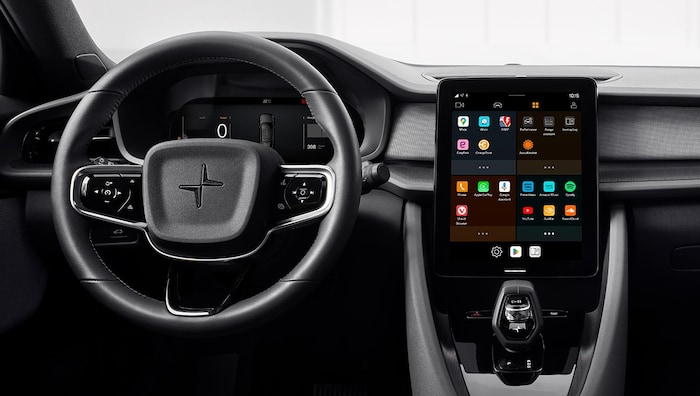 The Polestar 2 also runs the Android-based operating system.