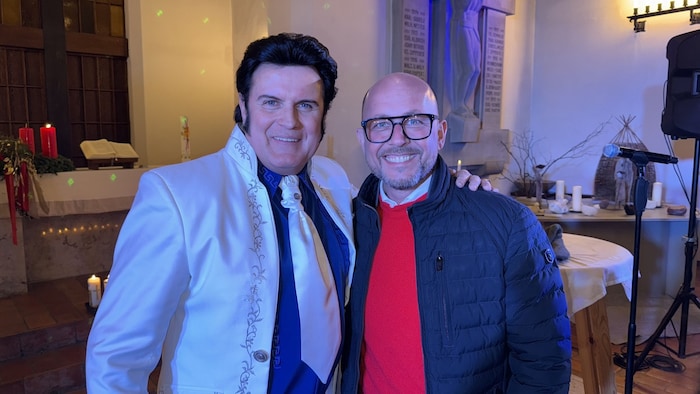 Der Bregenzer Bürgermeister Michael Ritsch traf Elvis. 