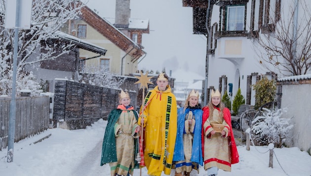 These kings have already been busy in wintry Mieders. (Bild: Daniela Humml)