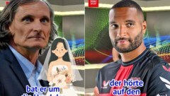 Alfred Tatar (li.) und Jonathan Tah haben nichts miteinander zu tun – außer in einer fiktiven Gag-Einlage auf Social Media. (Bild: AP/AP, GEPA)