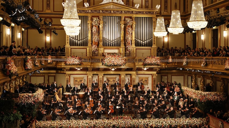 The Golden Hall will also be magnificently decorated with flowers for the New Year's Eve concert on December 31. (Bild: (c) Dieter Nagl für die Wiener Philharmoniker)