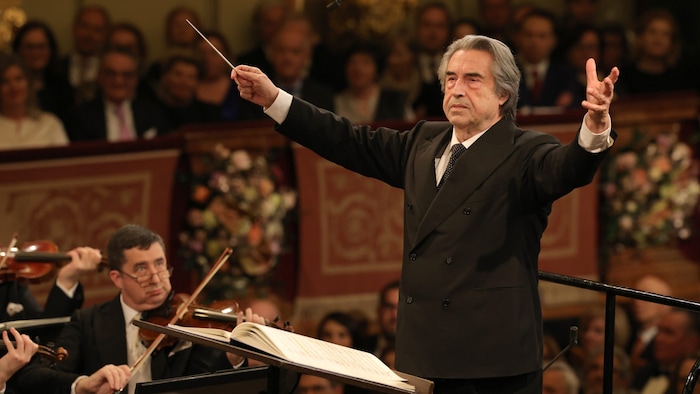 Riccardo Muti on the podium at the New Year's Concert.